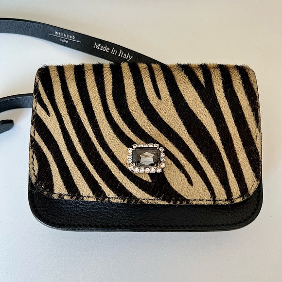 NWOT MAX MARA Zebra Print, Hair-On Bag, S - Picture 2 of 11